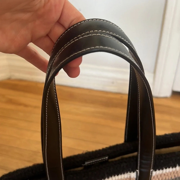 Zara Knit Fringe Striped Shopper Bag - Picture 5 of 7